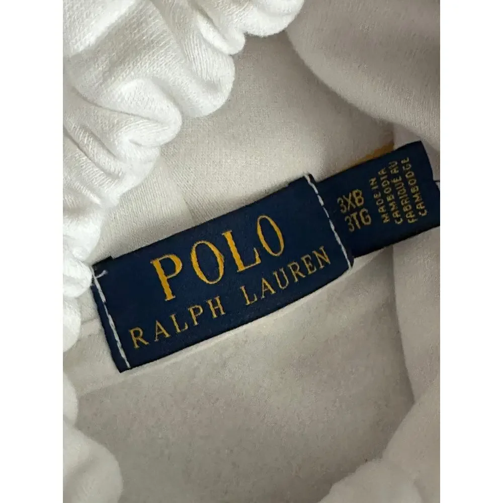 NWT $188 Polo Ralph Lauren Long Sleeve Bear Sweatshirt with Hoodie White 3XB/3TG
